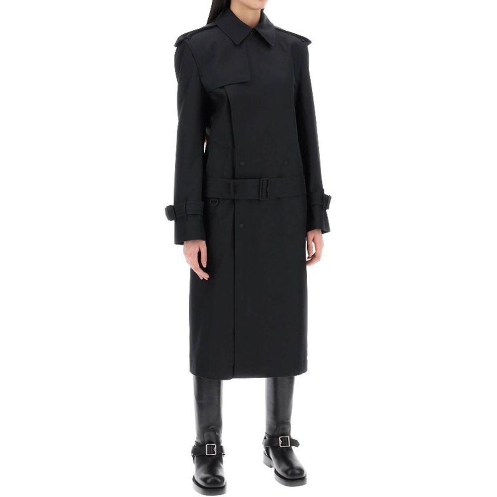 Trench coat Blend en soie noir