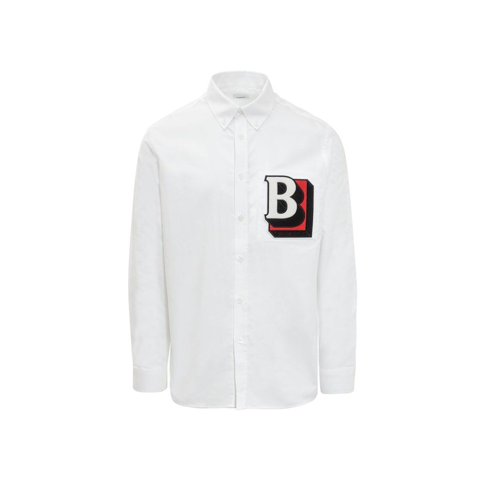Chemise homme brodée bleue