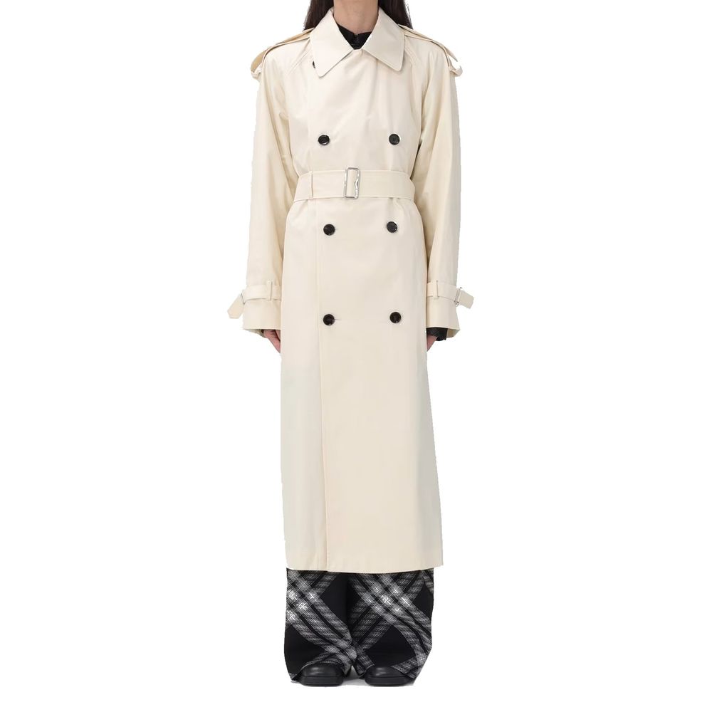Manteau en coton femme beige