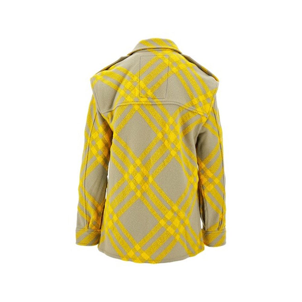 Veste en laine femme à carreaux bleue