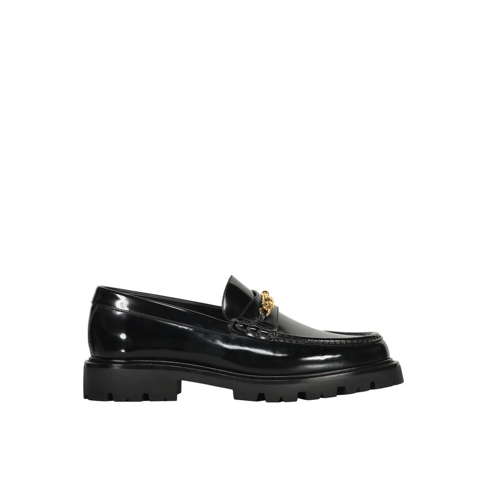 Loafers en cuir italiennes noires
