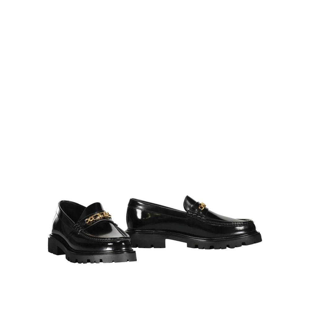 Loafers en cuir italiennes noires