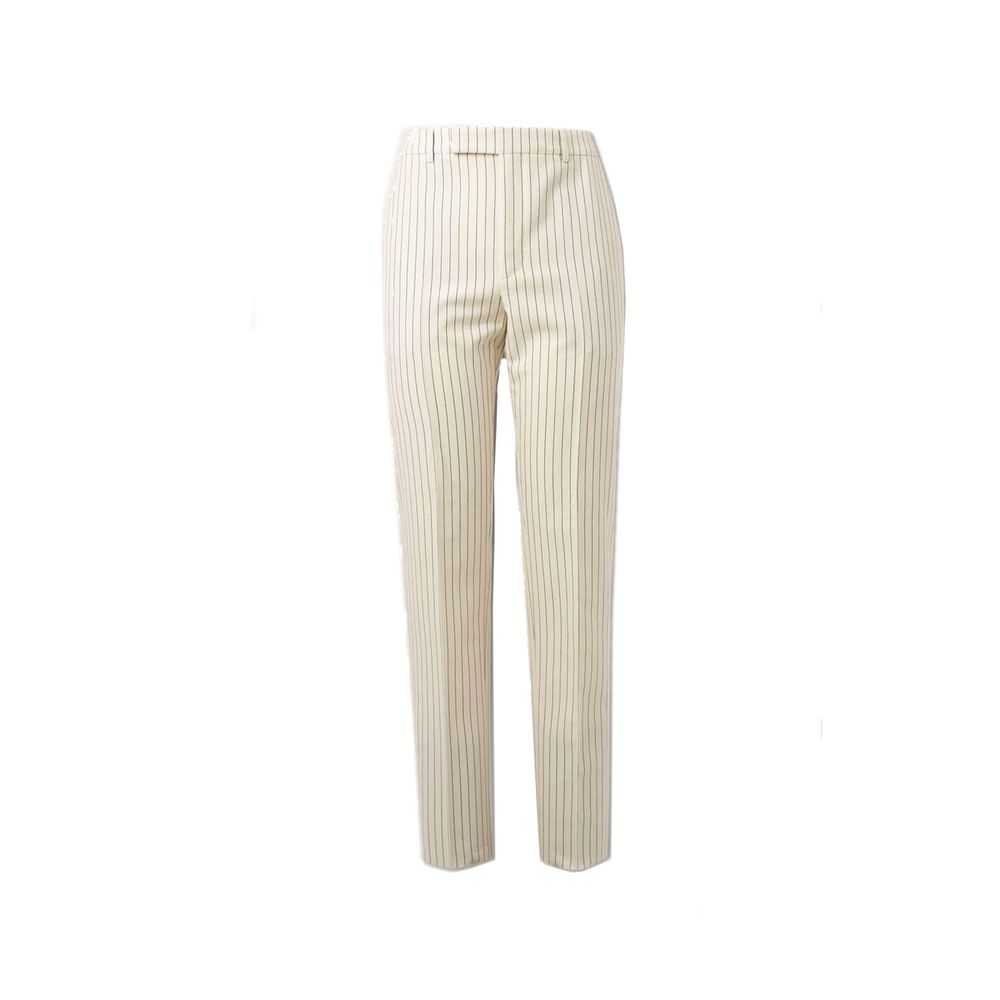 Pantalons en laine rayés hommes gris