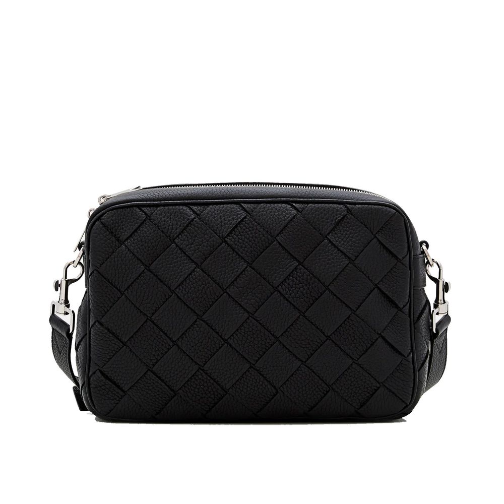 Sac à bandoulière Bottega Veneta Intrecciato noir