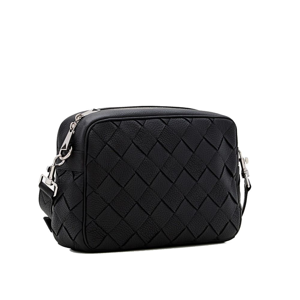 Sac à bandoulière Bottega Veneta Intrecciato noir