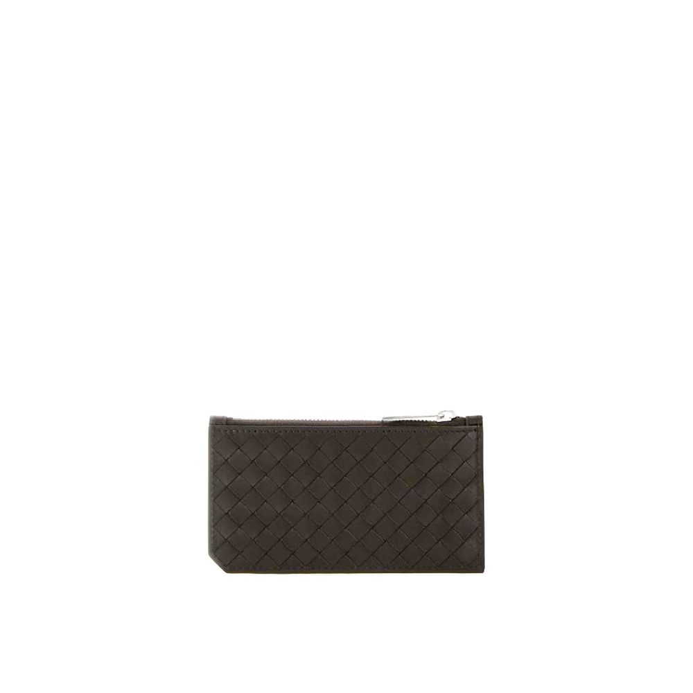Porte-cartes Bottega Veneta Intrecciato noir