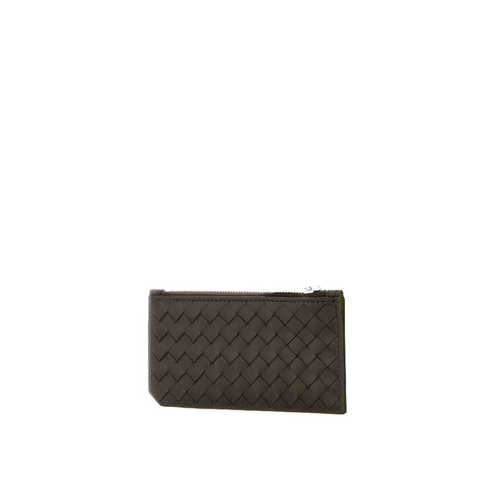 Porte-cartes Bottega Veneta Intrecciato noir