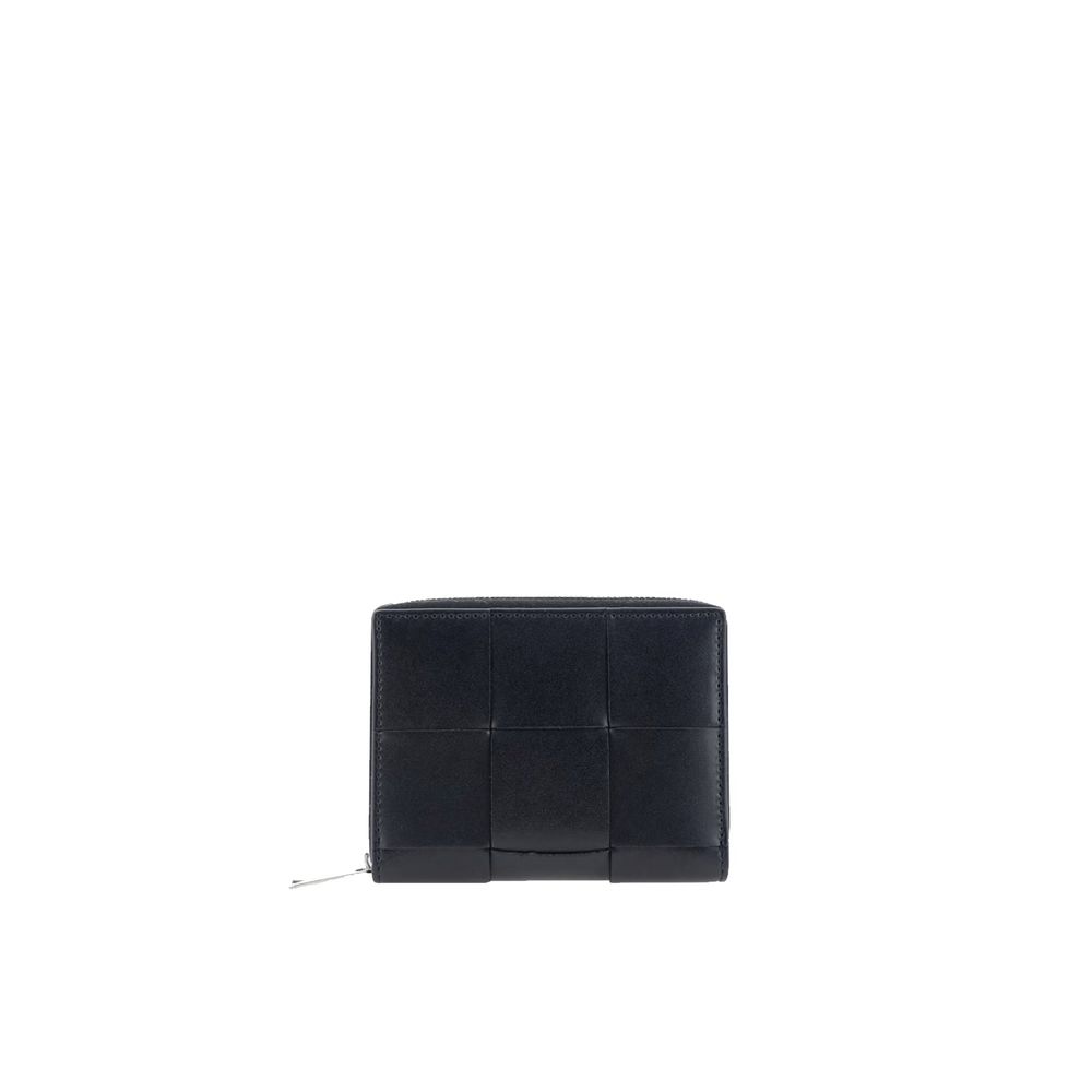 Portefeuille Cuir Noir Zip derrière noir