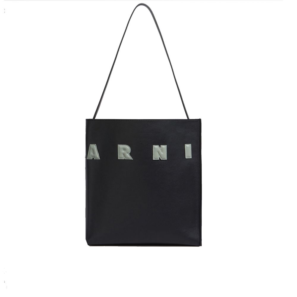 Sac hobo Marni Museo en cuir noir