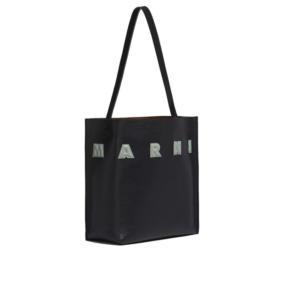 Sac hobo Marni Museo en cuir noir