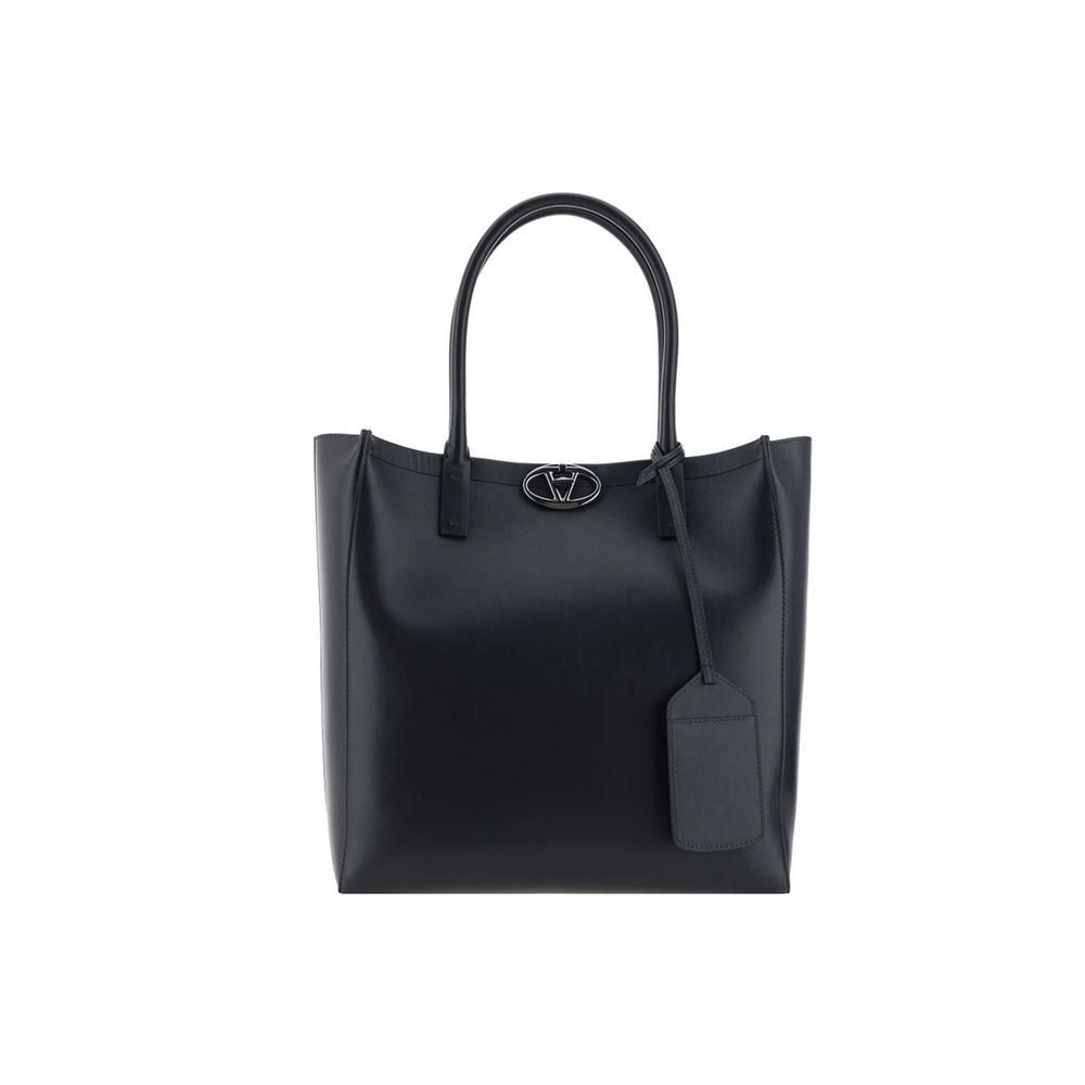 Sac tote Valentino Garavani Vlogo cuir noir