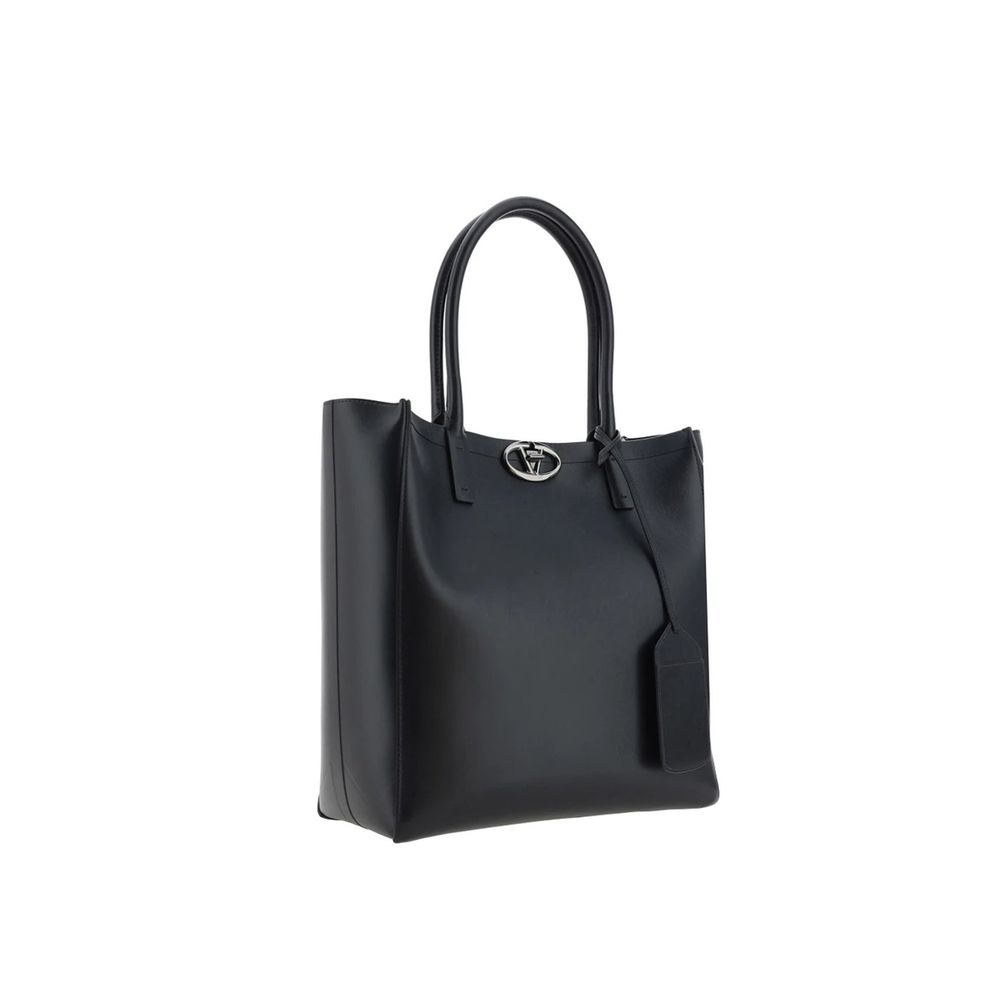 Sac tote Valentino Garavani Vlogo cuir noir
