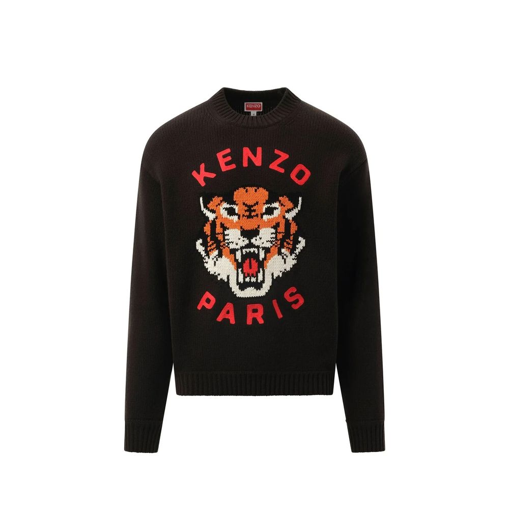 Pull Lucky Tiger intarsia noir