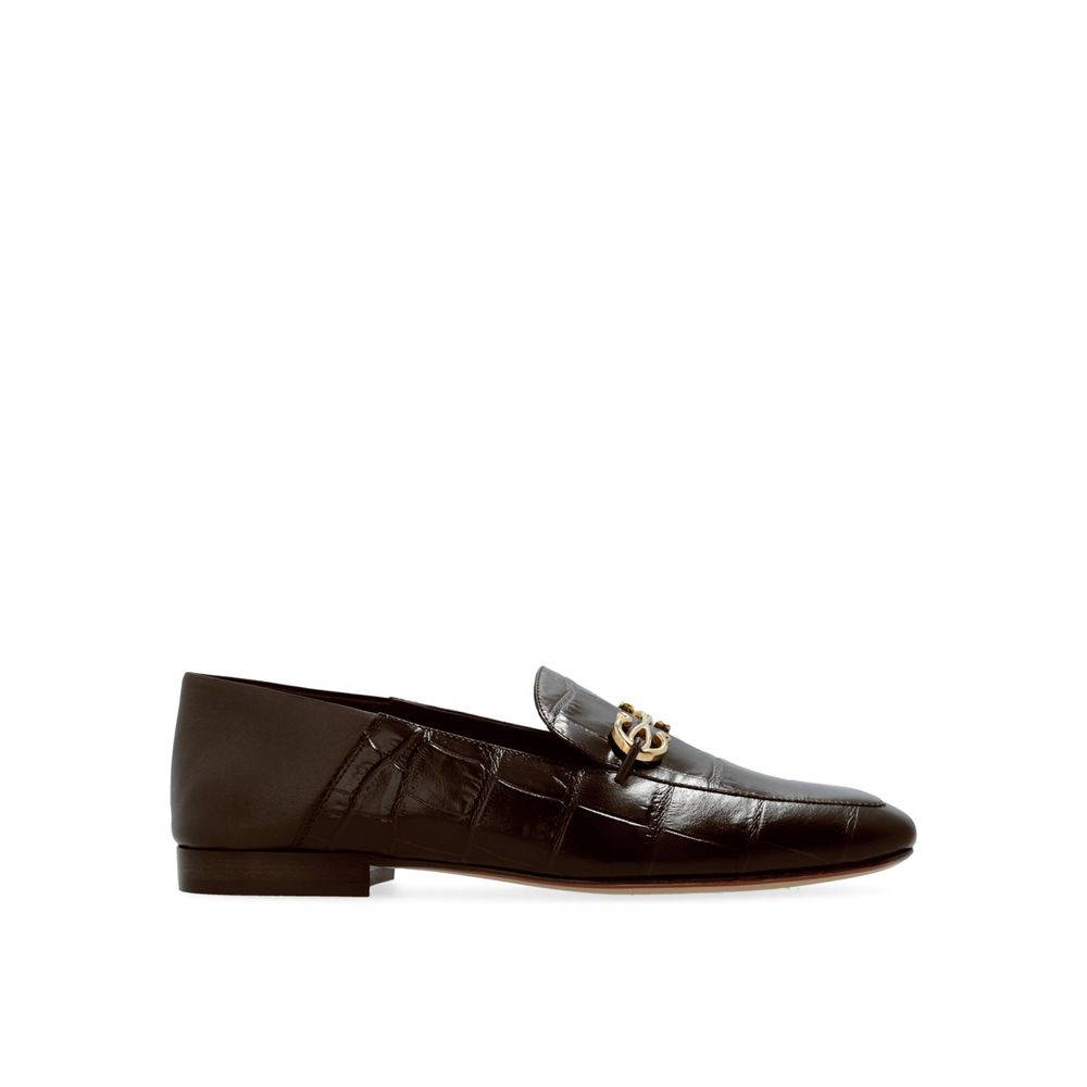 Loafers Louis à talon crocodile noirs