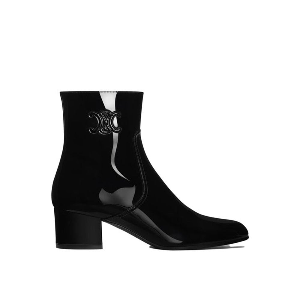Bottines Triomphe Zipped en cuir noires