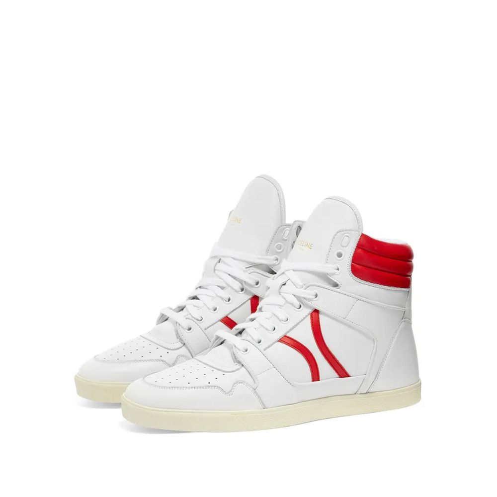 Baskets Mid Balmain en cuir noir
