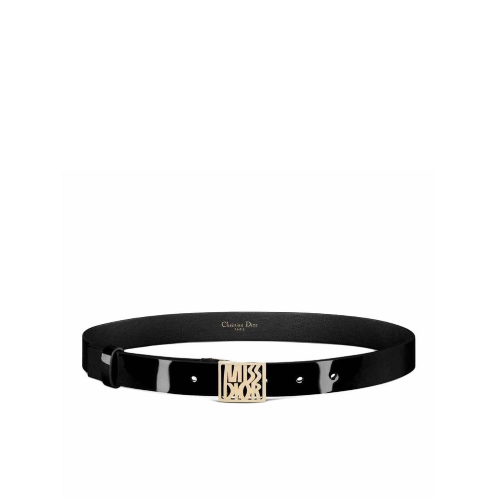 Ceinture Christian Dior Miss cuir noir