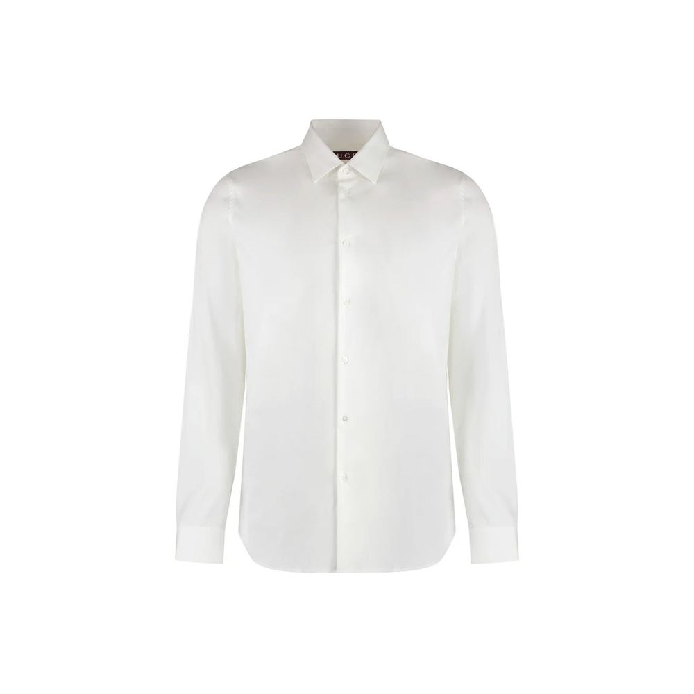 Chemise blanche en popeline de coton blanche