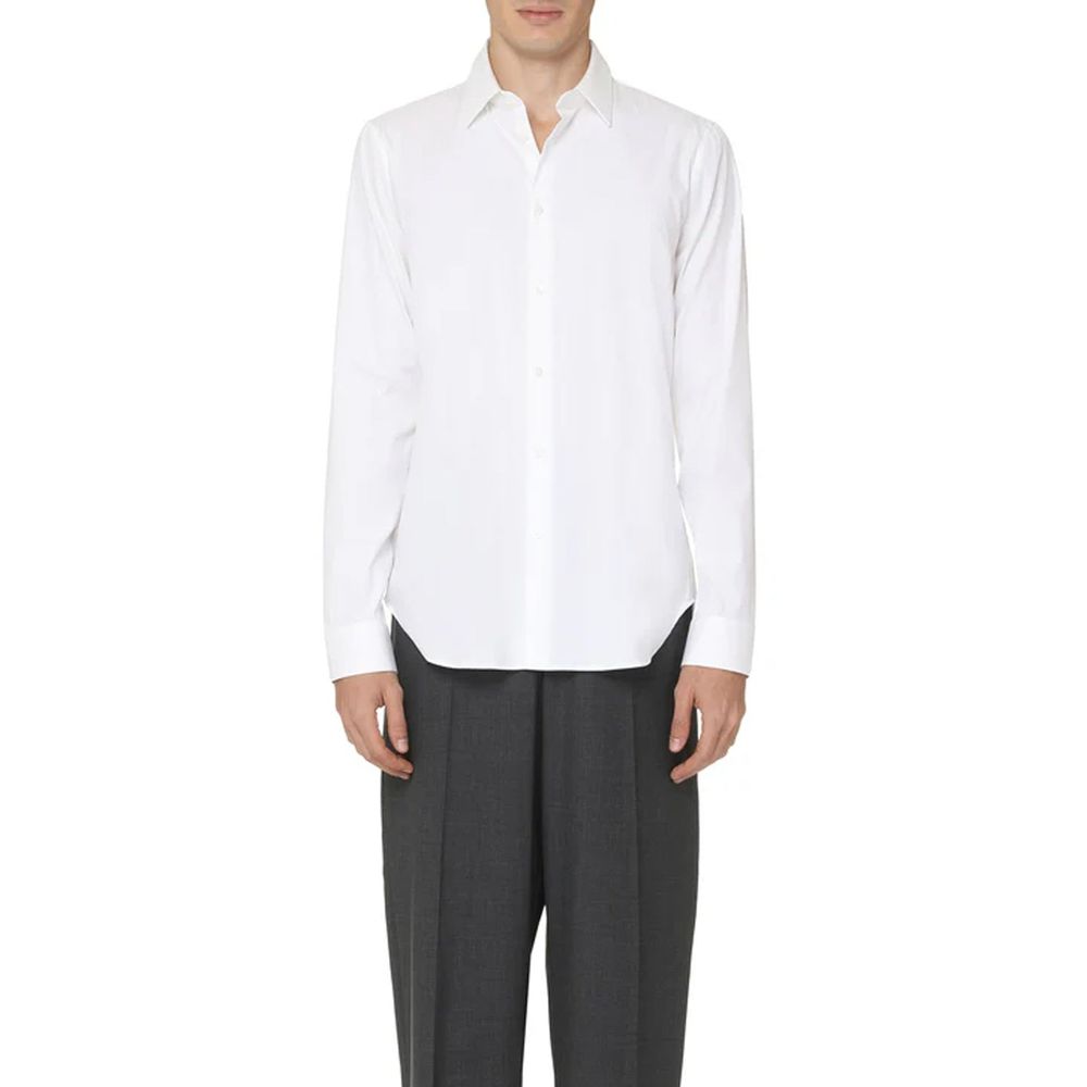 Chemise blanche en popeline de coton blanche