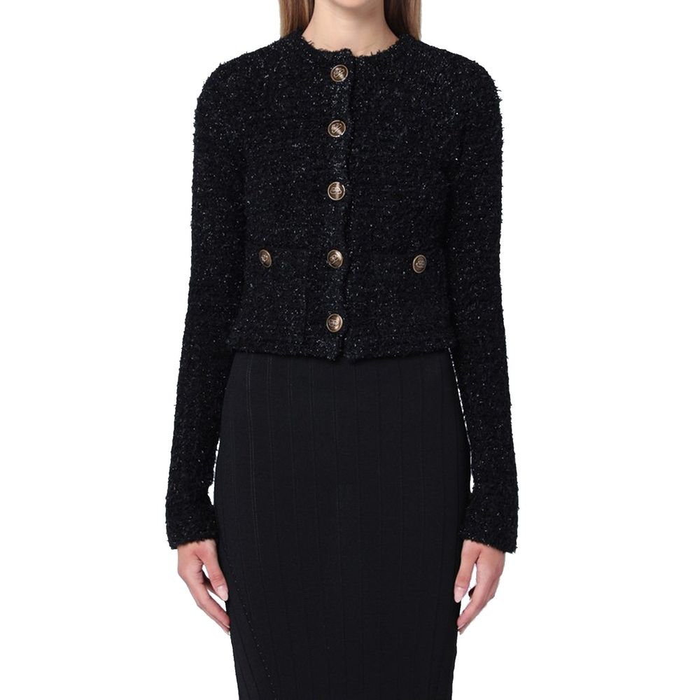 Cardigan Balenciaga Crop bouclé blanc
