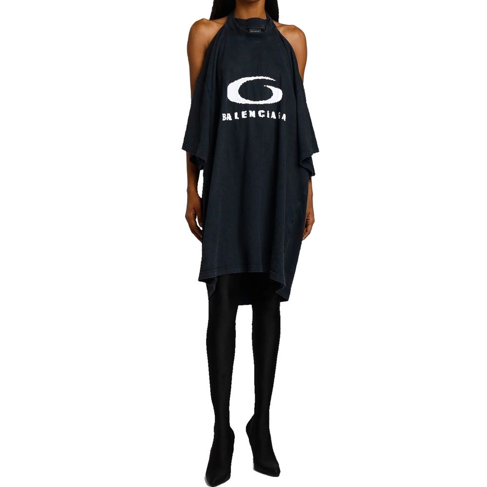 Robe t-shirt Icon Print noire