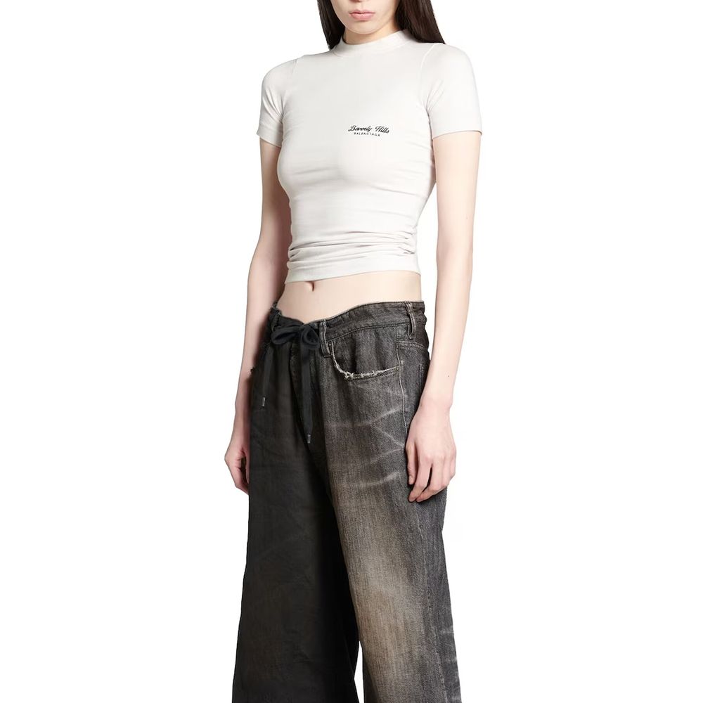 T-shirt Beverly Hills brodé blanc