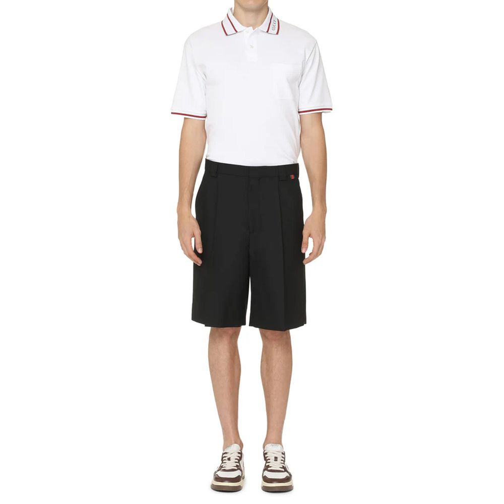 Shorts Gabardine hommes made in Italy verts rouges