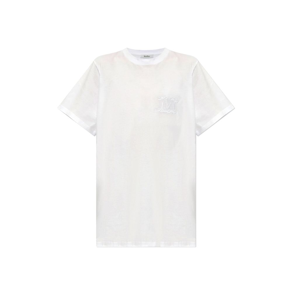 T-shirt Mango logo brodé blanc