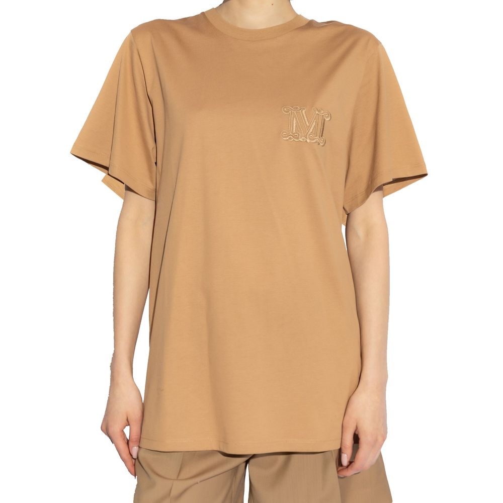 T-shirt Mango logo brodé blanc