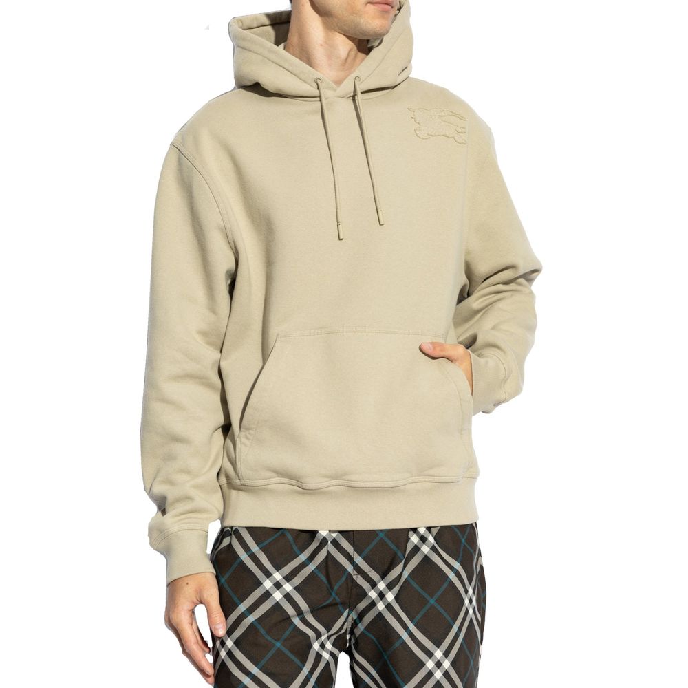 Sweat à capuche en coton hommes made in Italy gris