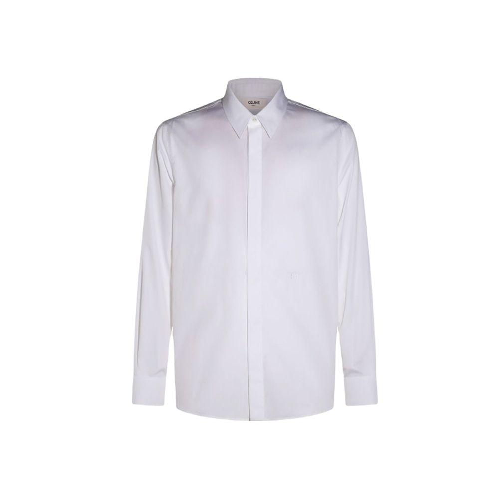 Chemise [Marque] en popeline à manches longues bleue