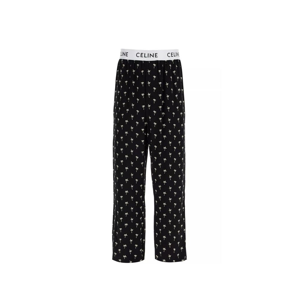 Pantalons de pyjama Celine Mini palmier verts