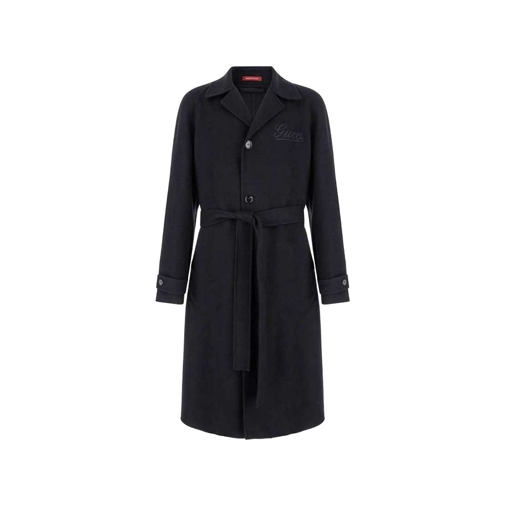Manteau Gucci long en laine noir