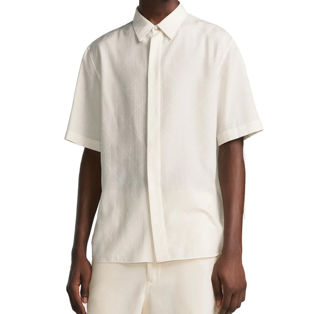 Chemise Men en soie beige