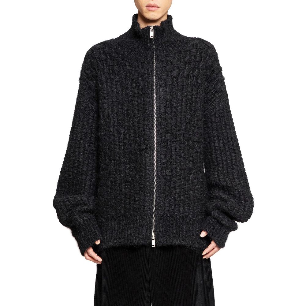 Cardigan gris col montant