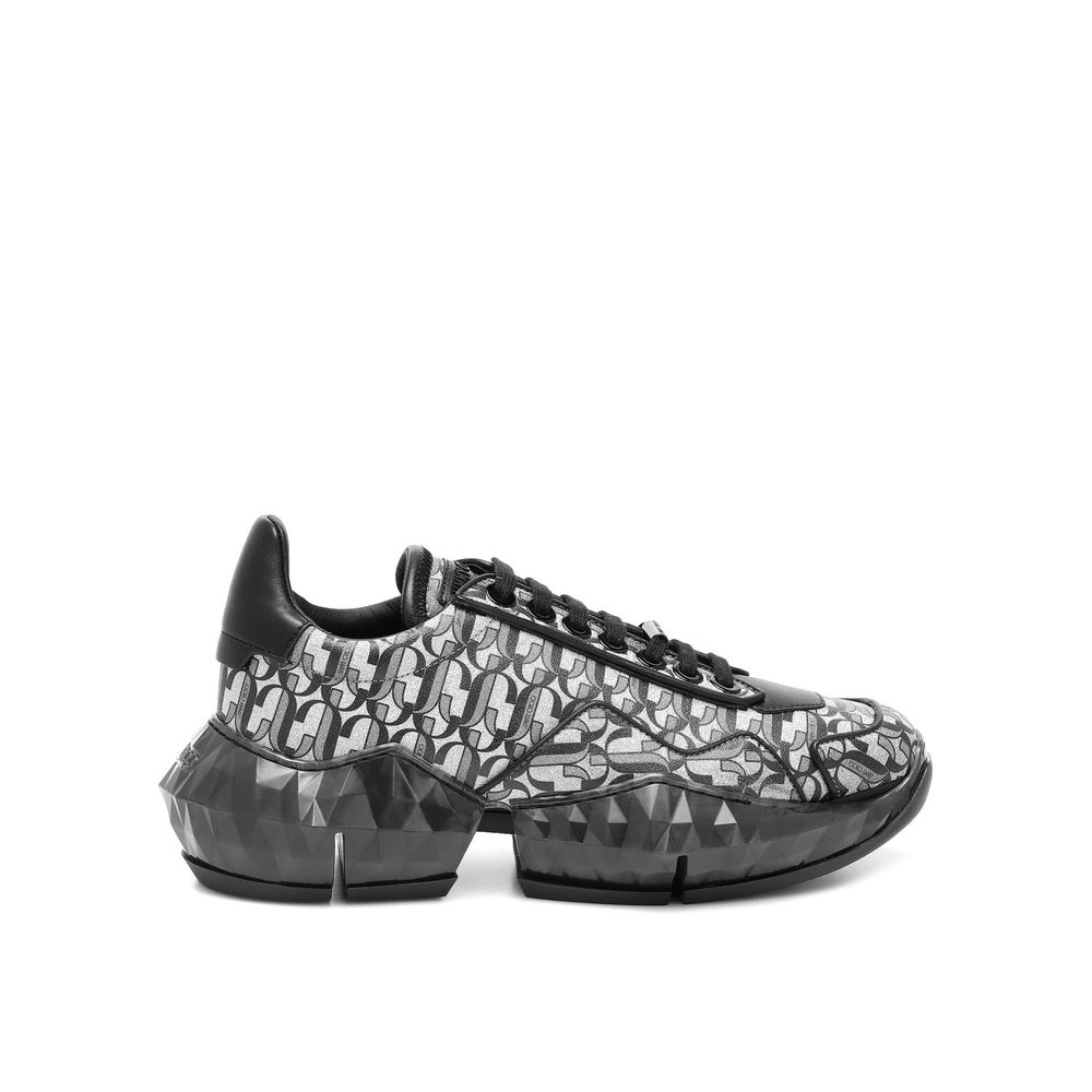 Baskets JC Monogram Glitter noires