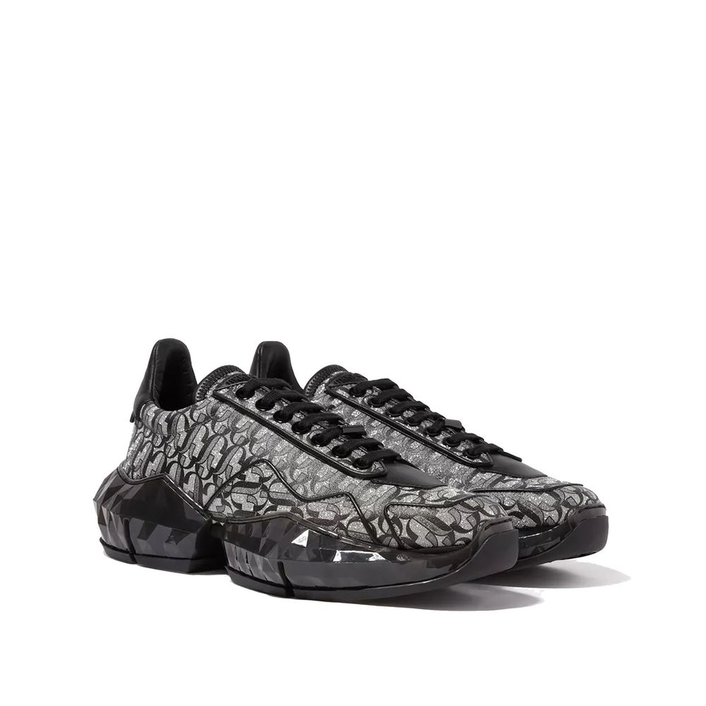 Baskets JC Monogram Glitter noires