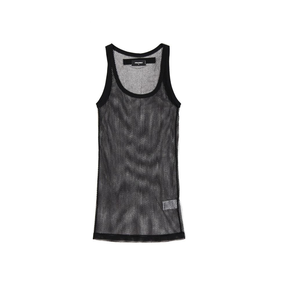 Top sans manches Made in Italy semi-transparent