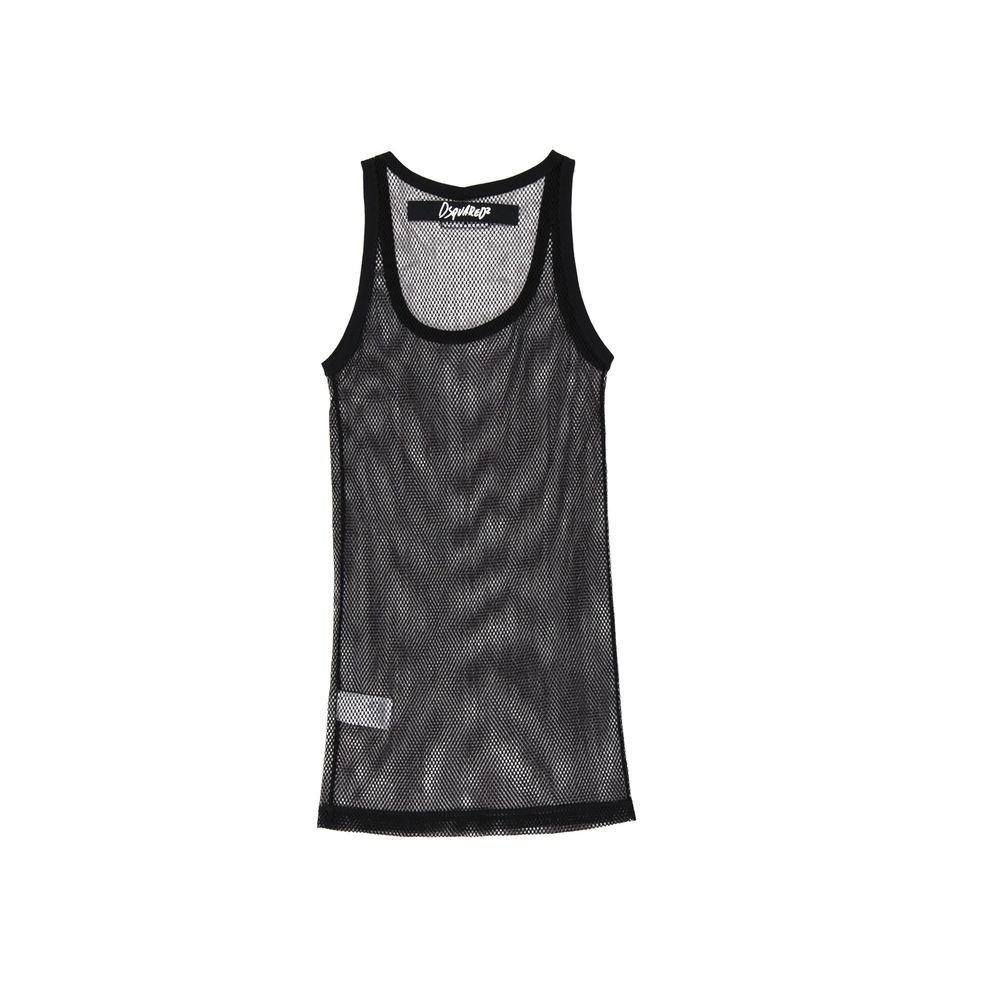 Top sans manches Made in Italy semi-transparent