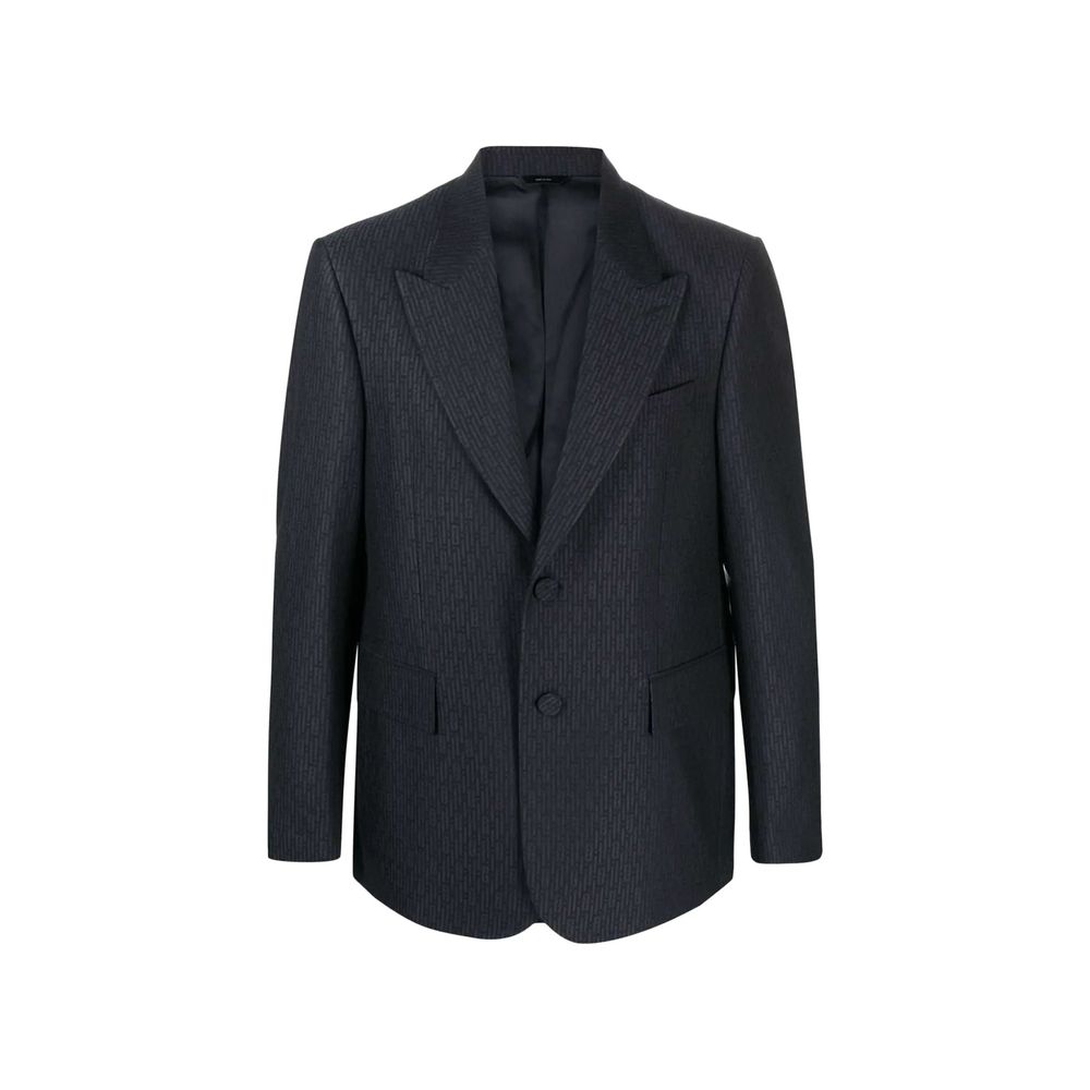 Veste FF Motif en laine noire