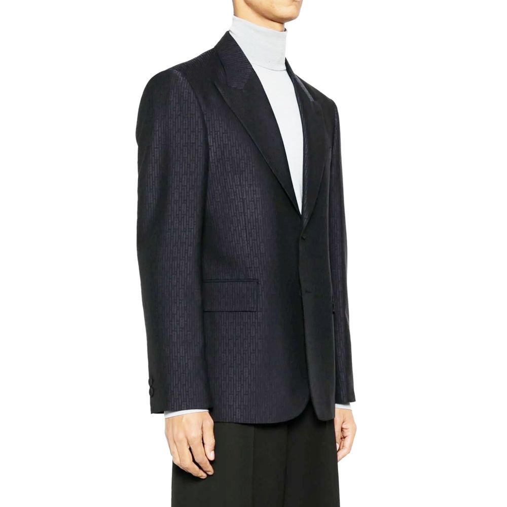 Veste FF Motif en laine noire