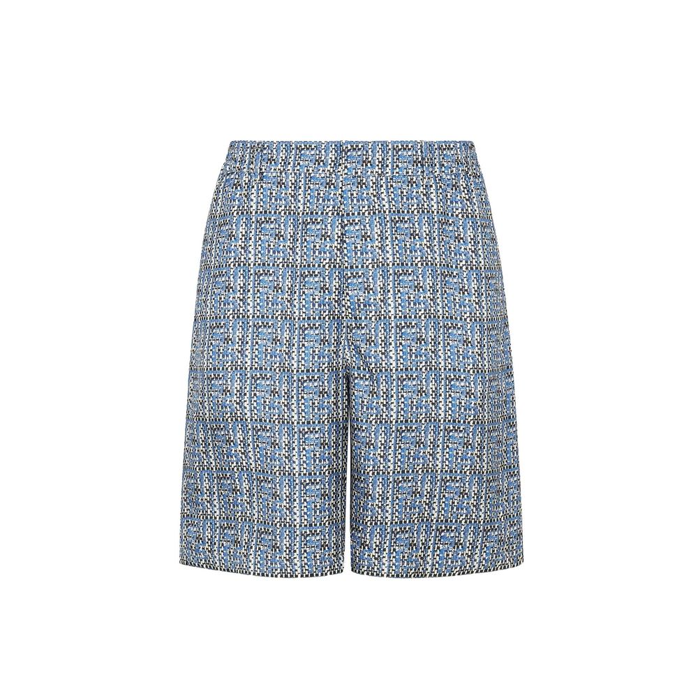 Shorts imprimés en soie hommes beige