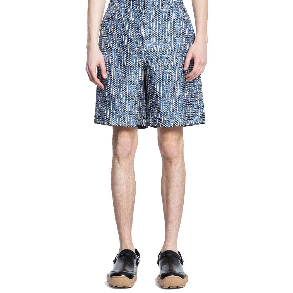 Shorts imprimés en soie hommes beige