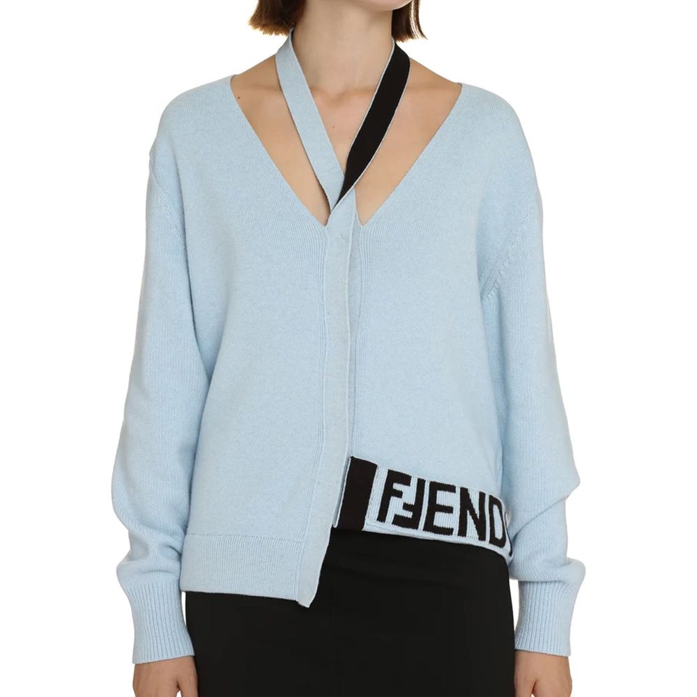 Cardigan Fendi avec découpe noir