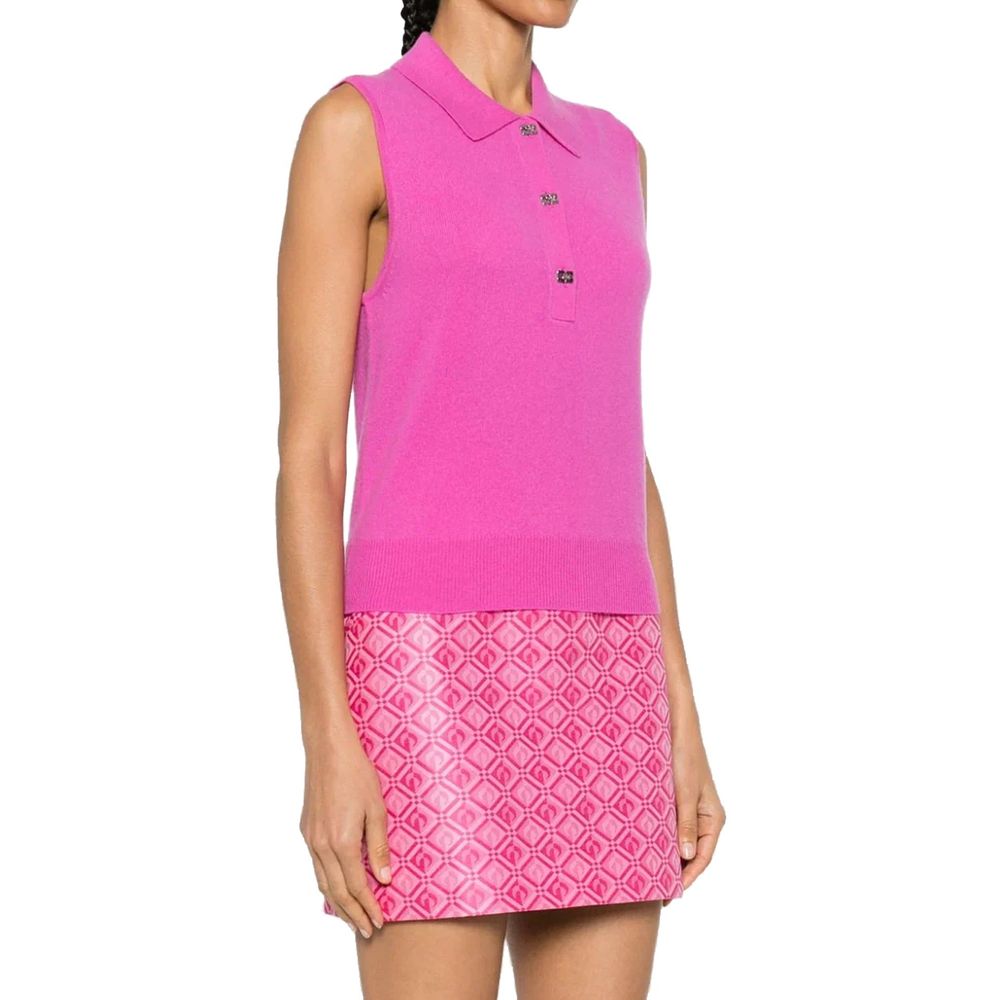 Polo femme en laine et cachemire beige