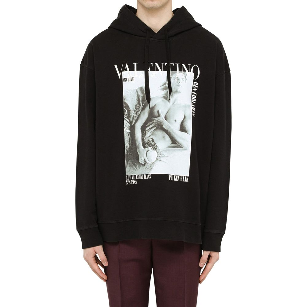 Sweatshirt homme avec logo imprimé noir