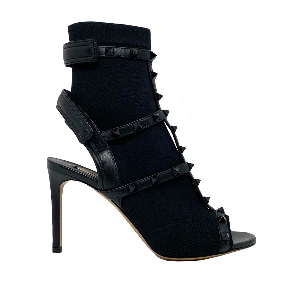 Sandales Valentino Rockstud cuir noires