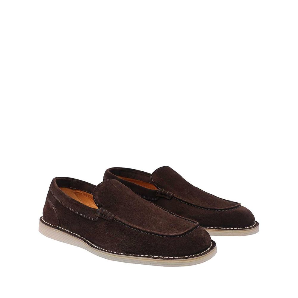 Loafers en cuir calfskin marron
