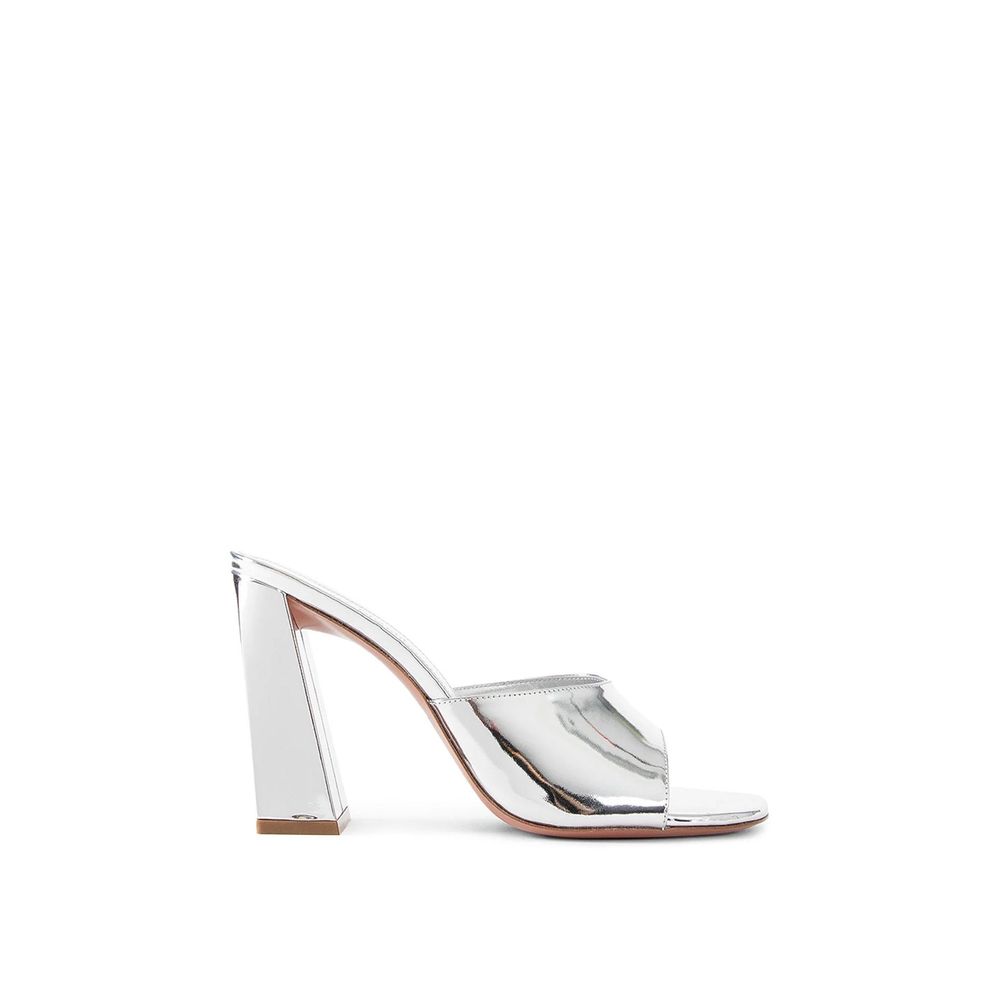 Mules Amina Muaddi Brigitte argentées