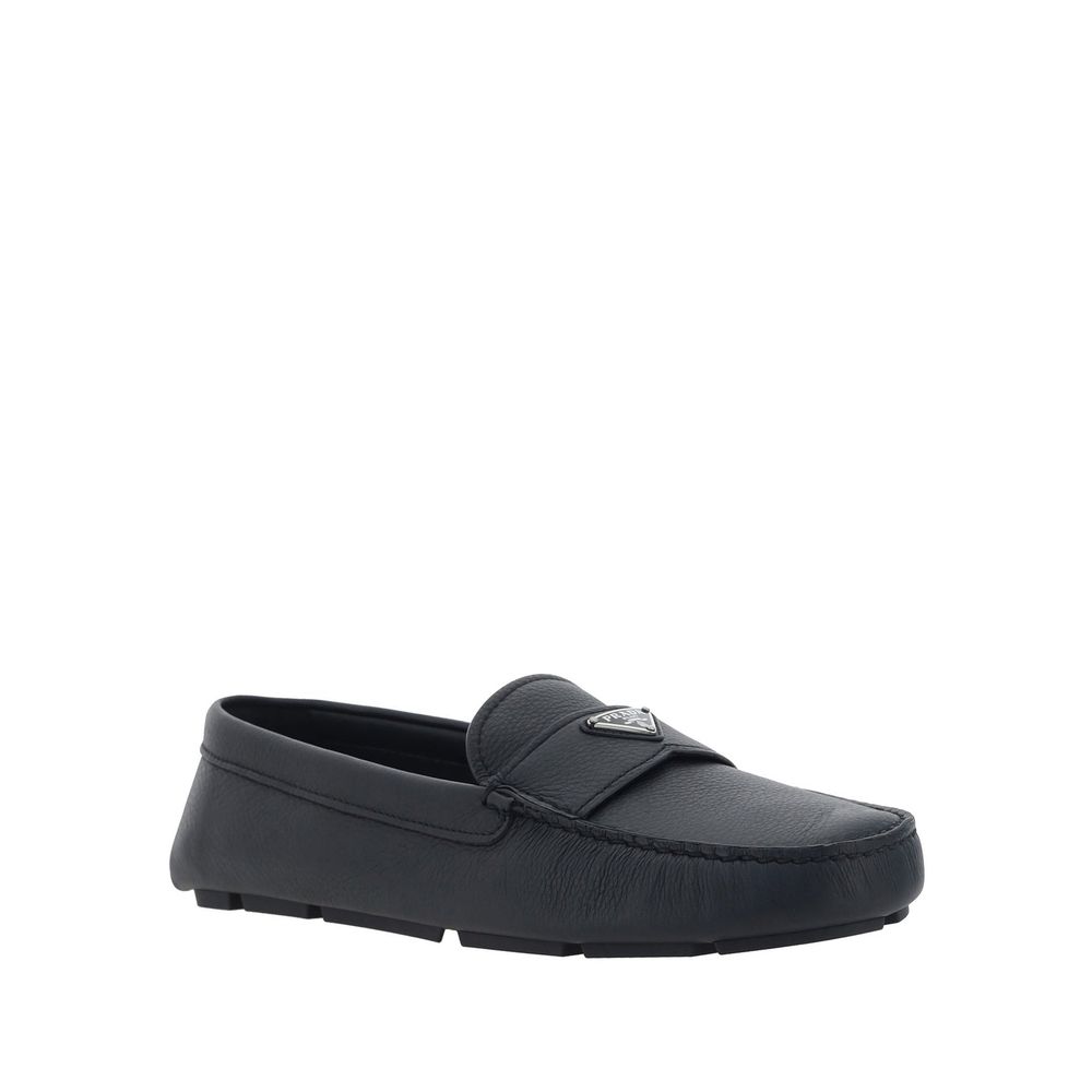Mocassins Drive en cuir noir